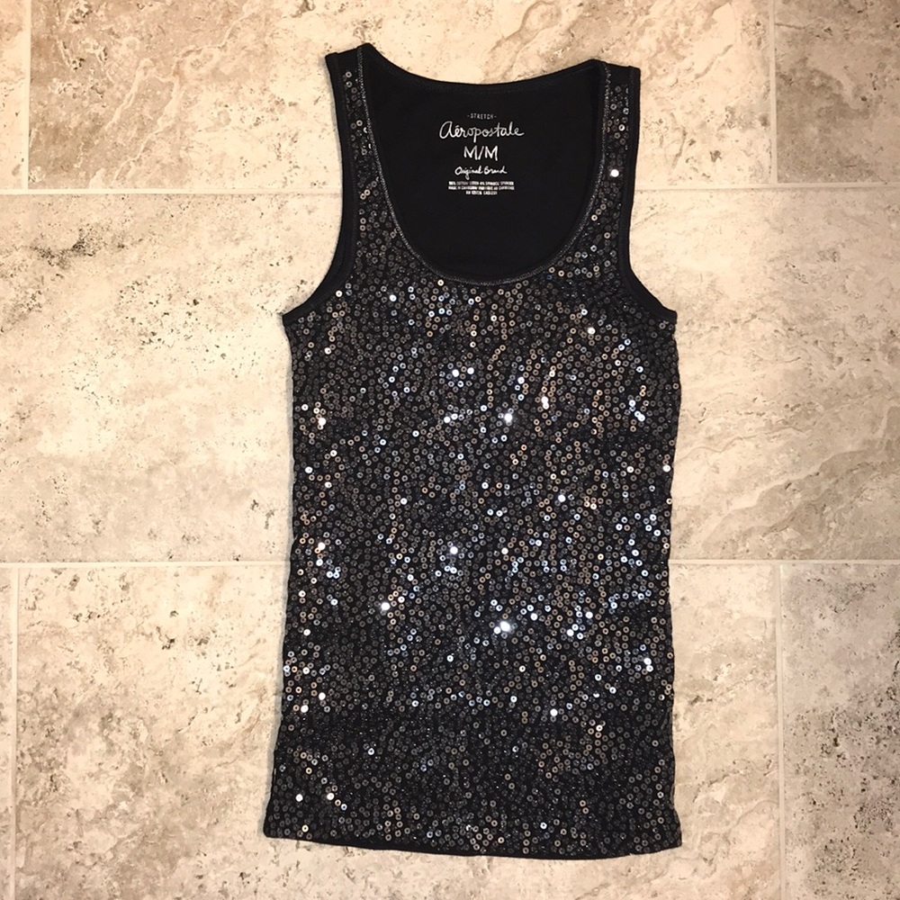 Black sparkly tank
